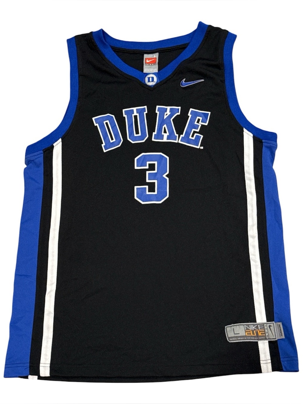 Nike Elite Duke Blue Devils Black NCAA Basketball Jersey Youth Large